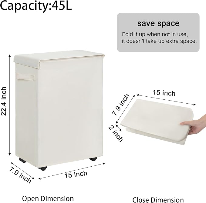 Chrislley Slim Laundry Hamper - Image 3