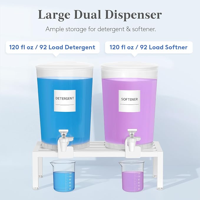Lifewit 2-Pack Liquid Laundry Detergent Dispenser, 120 fl oz/3.5L Laundry Room - Image 3