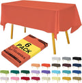 Coral 6 Pack Plastic Table Cloths by Hereisa