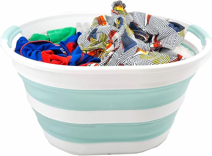 SAMMART 23L Collapsible Plastic Laundry Basket - Image 3