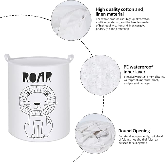 Collapsible Laundry Basket in Bedroom Waterproof Laundry Hamper in Bathroom - Image 3