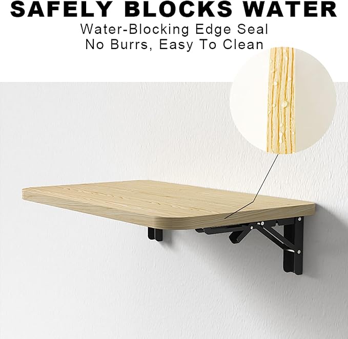 Wall Mounted Fold Down Desk Laundry Folding Wall Table Drop Leaf Wall Shelf - Image 6