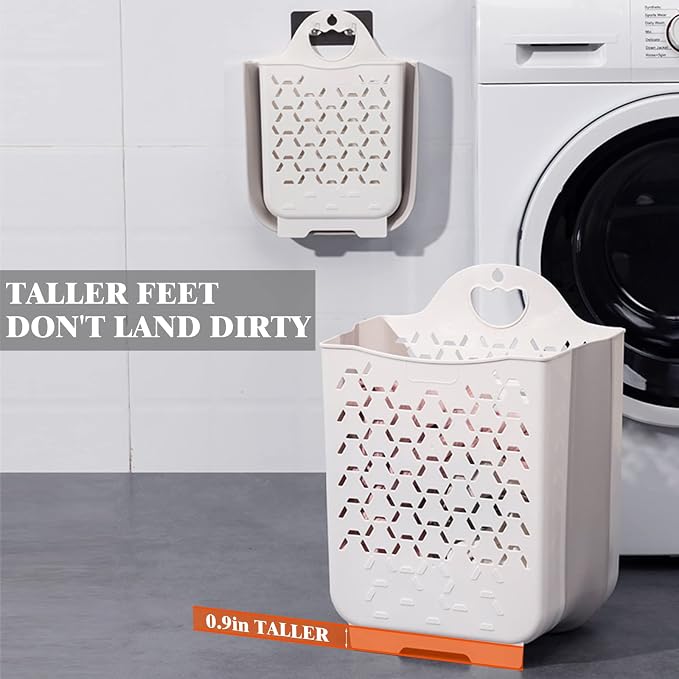 Laundry Basket Collapsible Laundry Hamper 2 Packs Clothes Hamper Portable Dirty - Image 6