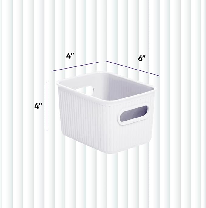 Superio Decorative Plastic Basket Open Home Storage Bins Organizer Baskets - Image 2