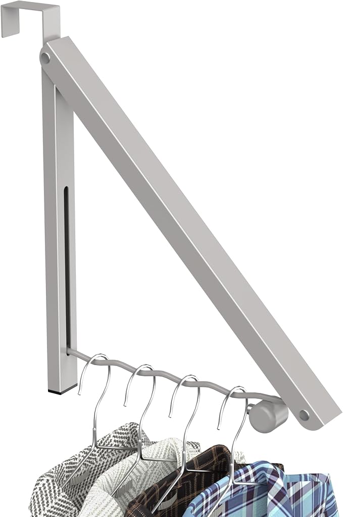 Clothes Drying Rack for Laundry Room Organization, Foldable Over The Door - Image 5