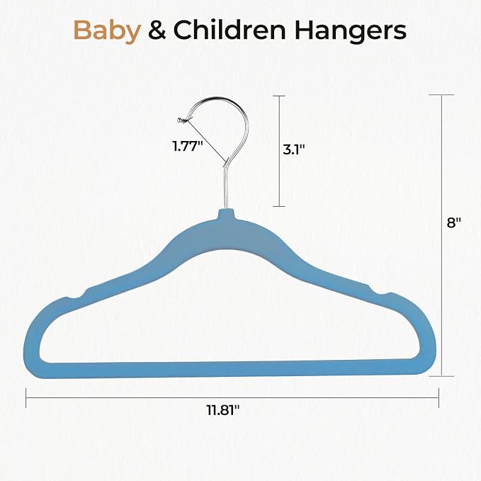 GoodtoU Kids Hangers Velvet 50 Pack 14" - Image 2
