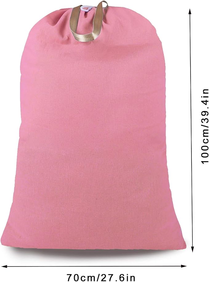 Heavy Duty Laundry Bag with Drawstring and Handle, Extra Large Travel Dirty - Image 2