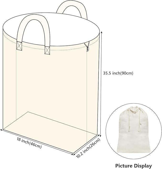 AMJ 2 Pack - Extra Heavy Duty Washable Laundry Bag - Image 3