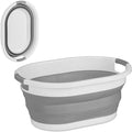 Relaxdays Folding Laundry Basket, 36 litres, Plastic Tub, Collapsible Washing by Relaxdays
