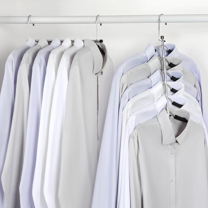 TOPIA HANGER Clothes Hanger Space Saving, 6 Tier Shirt Coat Hangers Space - Image 7