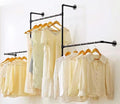 Industrial Pipe Clothing Rack Wall Garment Rack by ZYUXUANBringNatureCozyHome