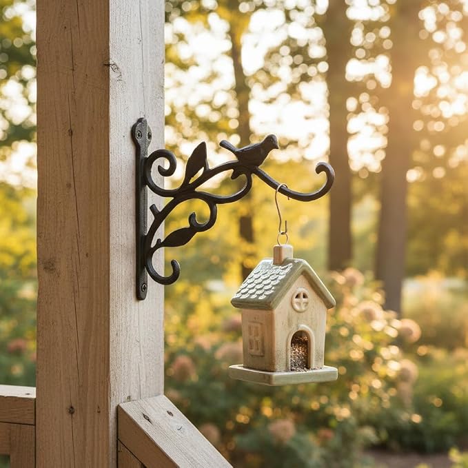 Comfy Hour 9" Bird Decorative Plant Wall Hanger, Heavy Duty Cast Iron Wall - Image 6