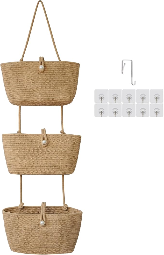 TeoKJ 3-Tier Hanging Baskets for Storage by TeoKJ