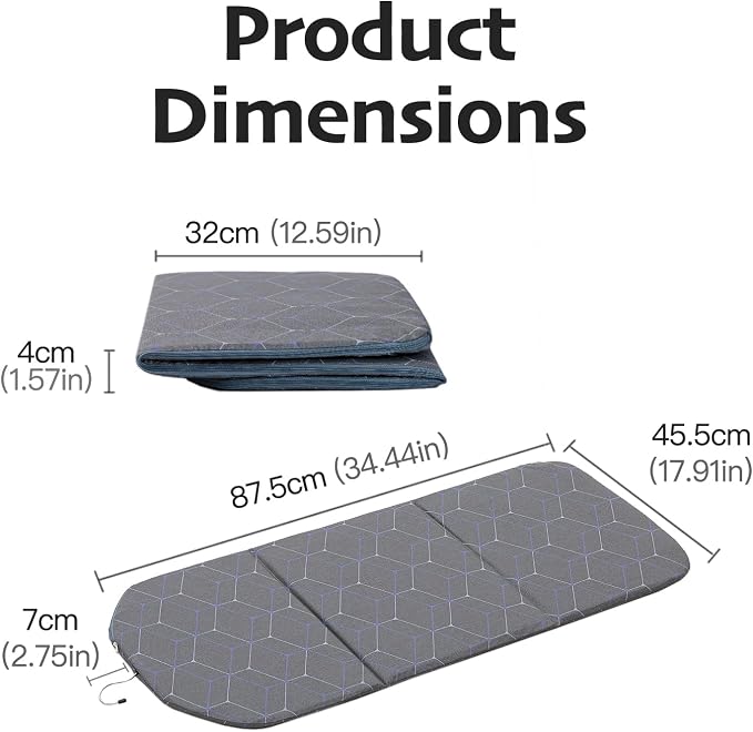 Foldable Ironing Mat for Flat Surfaces, Hanging Steamer Board for Clothes - Image 7