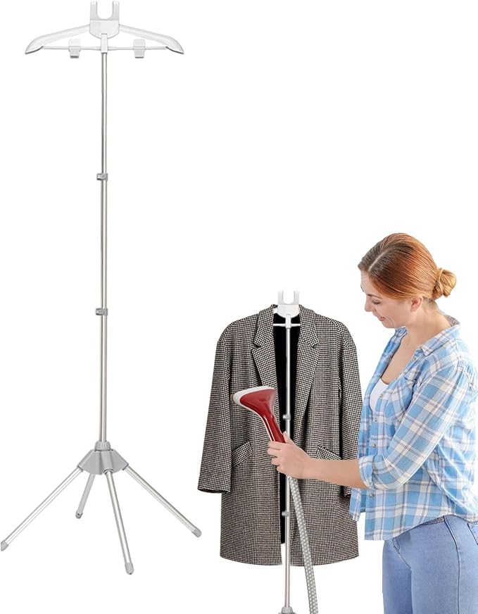 Handheld Garment Steamer Rack, Steamer Hanger Stand, Telescopic Foldable - Image 8