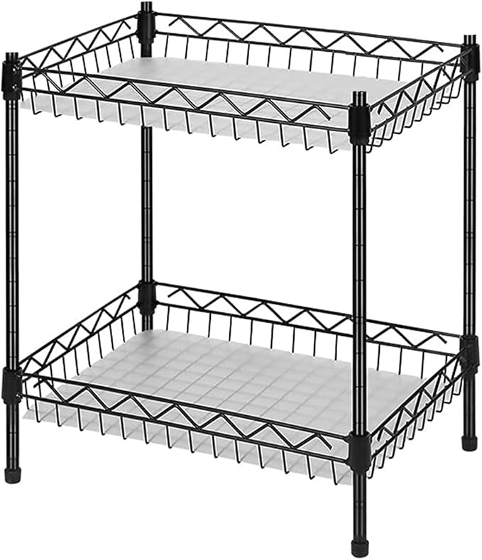 Storage Shelves Mimi, 2-Tier Wire Shelving Unit by GUANGFOSHUN