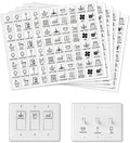 400 Pcs Light Switch Sticker Labels, 20 Designs Vintage Style Transparent by GOMAKERER