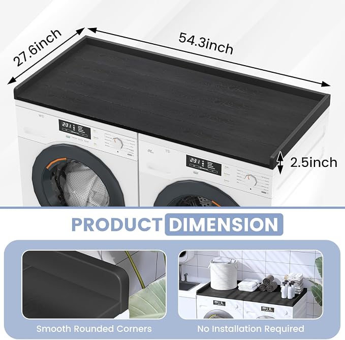 Sundale HDPE Washer Dryer Countertop, No-Installation Laundry Topper - Image 5
