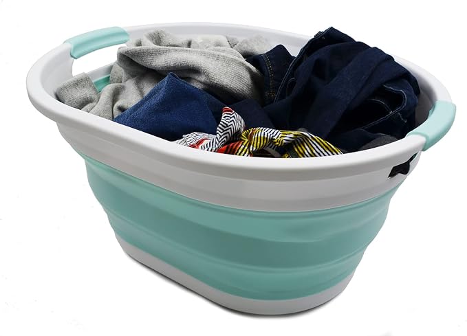 SAMMART 32L Collapsible Plastic Laundry Basket - Image 5