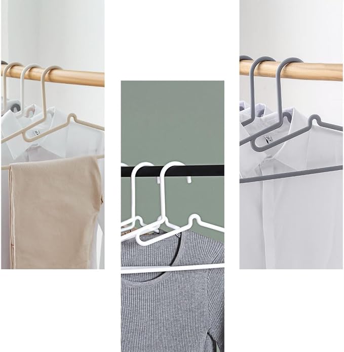 Zerodeko Non-Slip Plastic Clothes Hangers Set 15pcs - Image 5