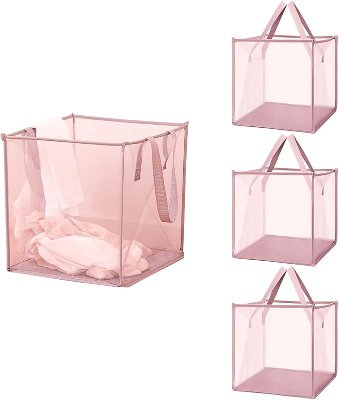 4 Pack Popup Laundry Hamper, Small Collapsible Mesh Laundry Baskets Dirty by Typutomi