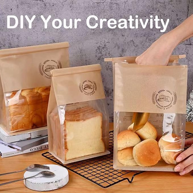 100pcs Kraft Paper Bags with Window - Image 6