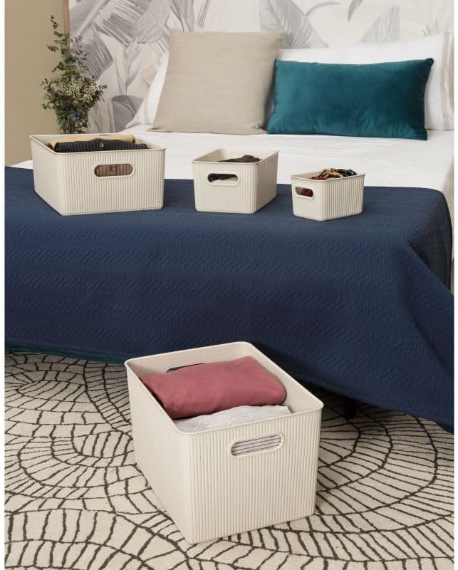 Superio Eco-Friendly Decorative Plastic Basket Open Home Storage Bins Organizer - Image 6
