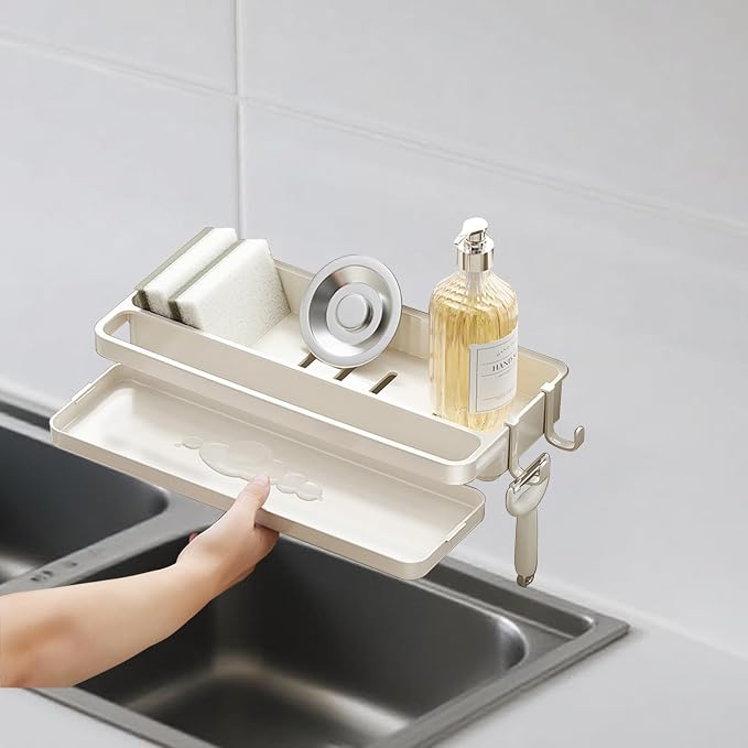 Sink Caddy Organizer, No-Punch Thicken Sponge Holder - Image 3