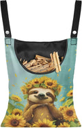 Sloth Sunflowers Clothespin Bag Holder Multi Purpose Hanging Storage Dust-Proof by Psesaysky