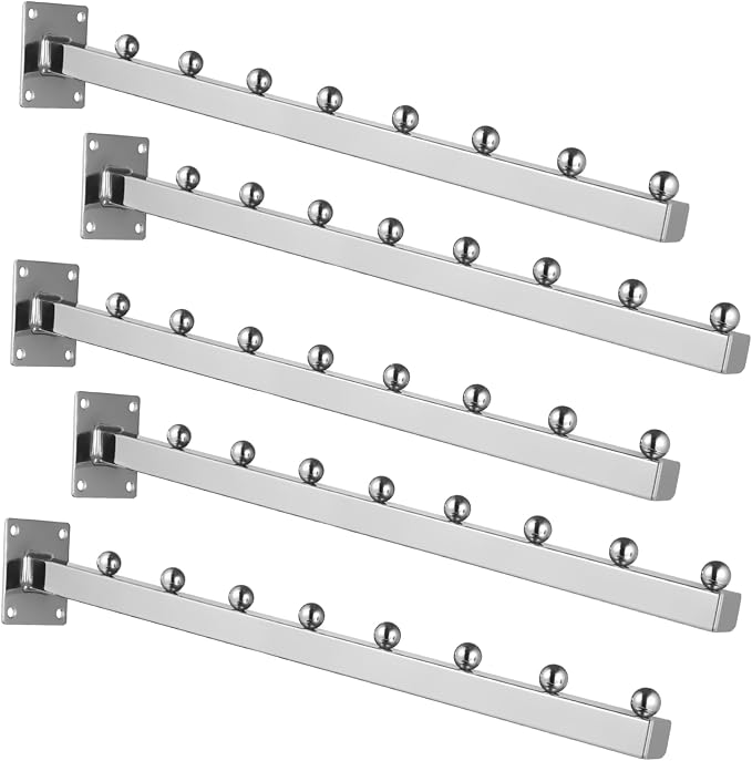 5pcs Elegant Square Wall Mounted Drying Rack over Door Rack Beaded Design by ULTECHNOVO