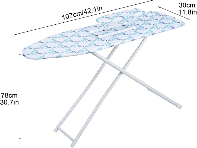 42 Inch Full-Size Ironing Board, Foldable Tabletop Design - Image 2