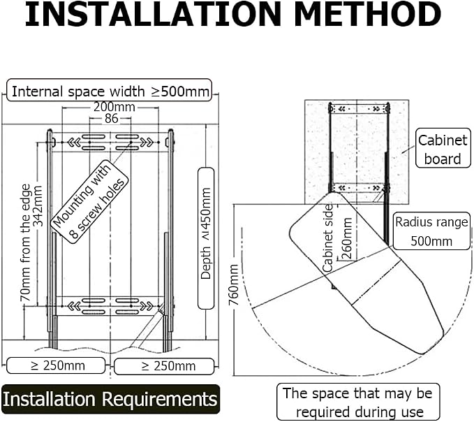 Foldable Rotated Ironing Board, Closet Ironing Station in Cabinet, Drawer - Image 8