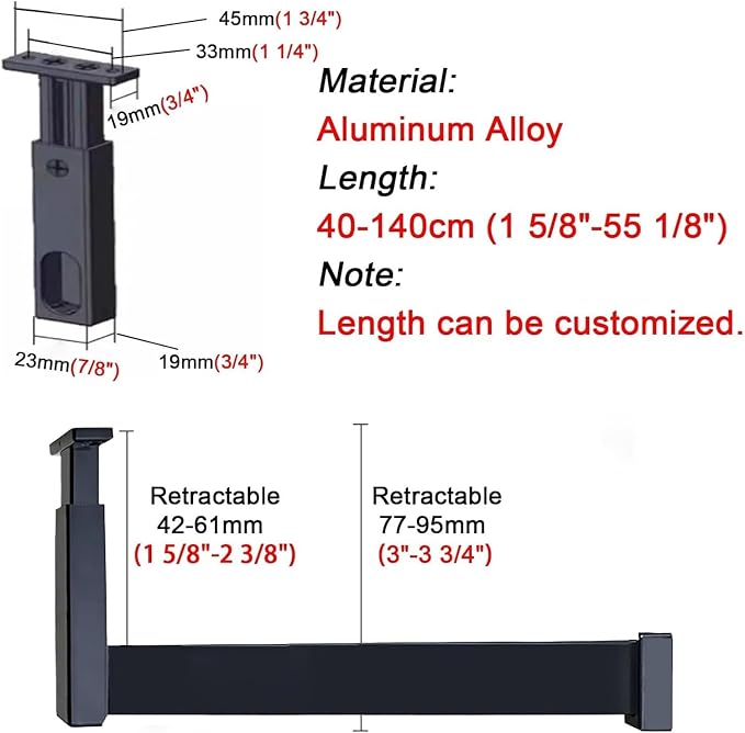 Closet Rod, Closet Valet Rod, L Shaped Garment Holder Rack - Image 7