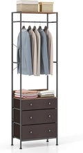 LOKO Clothes Rack with 3 Fabric Drawers, Freestanding Closet Organizer by LOKO