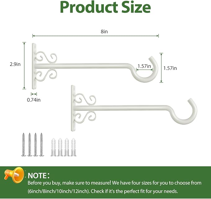 BOLITE Plant Hangers, 8 Inch Plant Hooks - Image 9