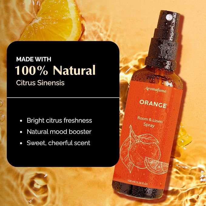 Orange Room, Linen & Pillow Spray by Aromafume | 100ml/3.38 fl oz | - Image 2