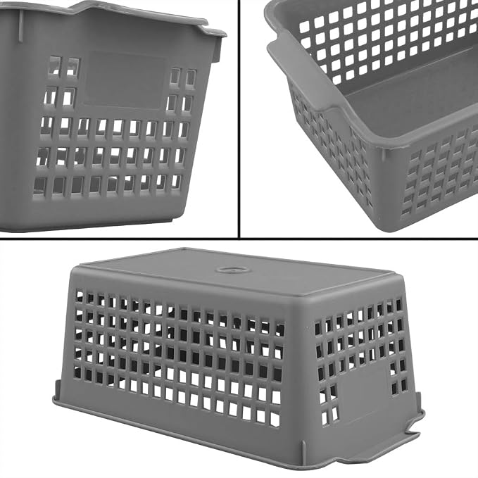 Plastic Storage Baskets Set, 4 Packs Small Desktop Storage Basket Bin - Image 6