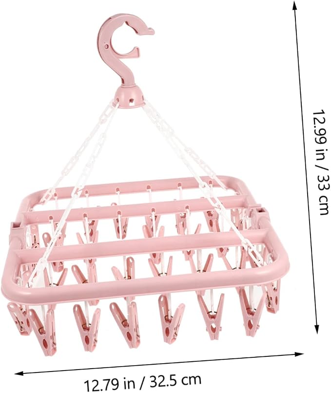 Mobestech Clip Drying Rack Rotating Hook Folding Design Strong Steel Spring - Image 9