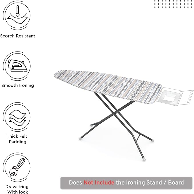 Encasa XO Ironing Board Cover and Pad 54"x18" - Image 3