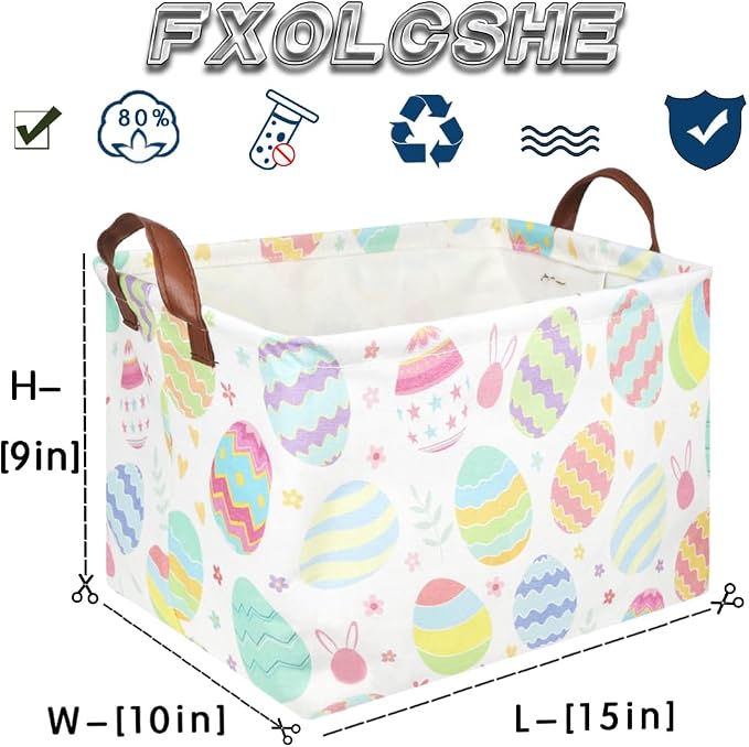FXOLCSHE Rectangular Easter basket, Dirty laundry basket - Image 7