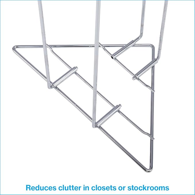 SSWBasics Chrome Clothing Hanger Holder – Lightweight and Portable Laundry Room - Image 3