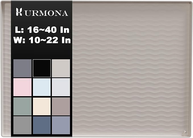 URMONA 28'' x 22'' Waterproof Silicone Under Sink Mat Cabinet and Counter by URMONA