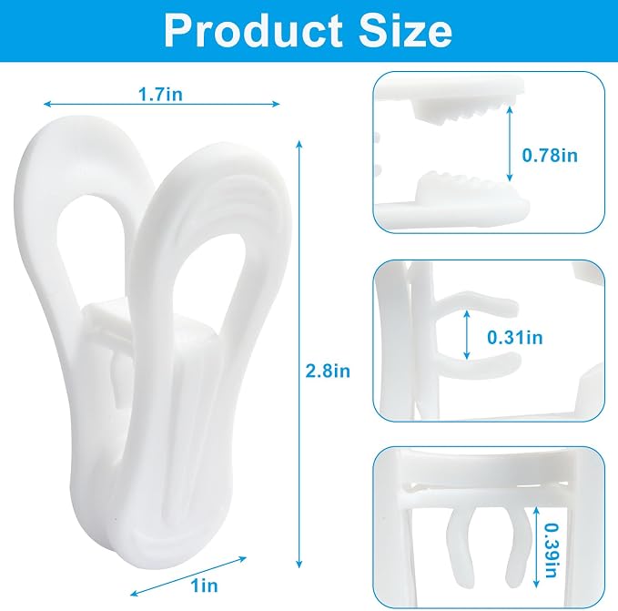 40 Pcs Multi-Purpose Hanger Clips - Image 3
