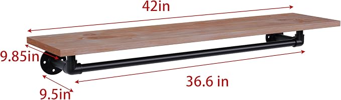 Clothes Rack 42in, Wall Mounted Garment Rack - Image 3
