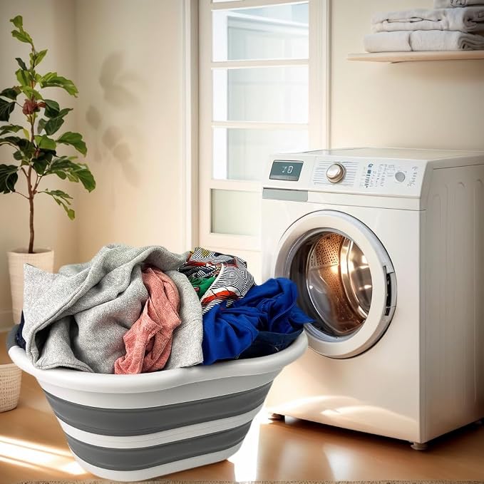 SAMMART 36L Collapsible Plastic Laundry Basket - Image 4