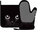 Mxocom Black Cat Oven Mitt and Pot Holder by Mxocom