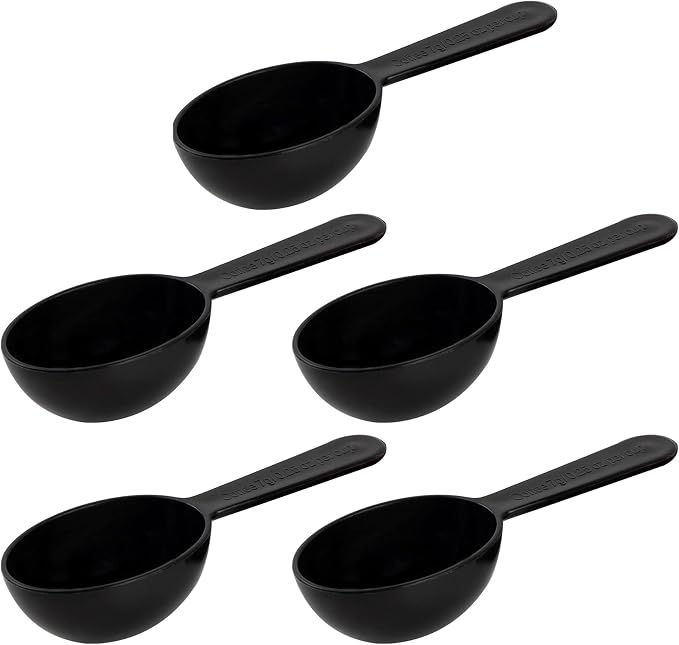 Framendino, 5 Pack Plastic Coffee Measuring Spoons Short Handle Scoops by Unknown