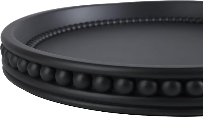 Vixdonos Bead Style Decorative Tray, Round Concrete Tray - Image 3