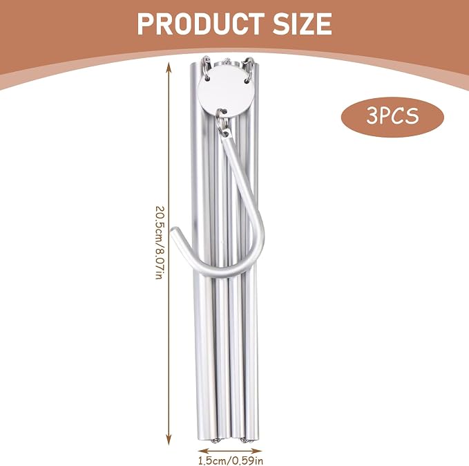 3Pcs Foldable Hangers, Aluminium Travel Clothes Hangers, Space Saving Portable - Image 5