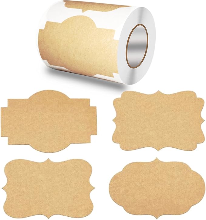 2" x 3" Kraft Paper Gift Labels Stickers, by dmjuncong